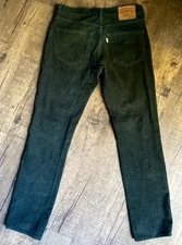 Levis 511 Corduroy Green Pants Jeans Men 34x33 *Tag is 32x32* Slim Premium Big E