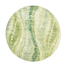 8'x8' Swamp Green Crocodile Safari Design All Silk Hand Knotted Round Rug R75558