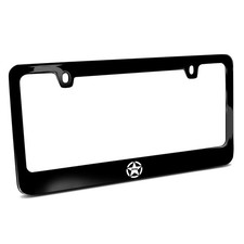 Jeep Willys Star Uv-led Printed Black Metal License Plate Frame
