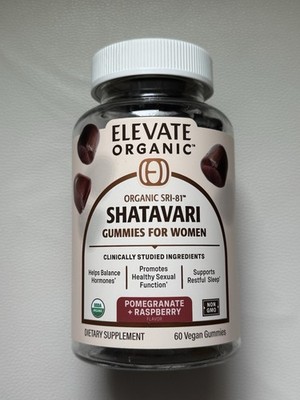 Shatavari Gummies Women Hormonal Balance Elevate Organic Vegan Non-GMO 60ct F/S