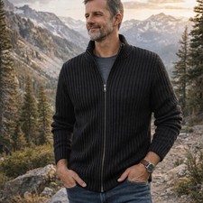 s.Oliver Men s Thick Ribbed Full Zip Cardigan...