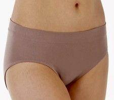BALI One Smooth U Seamless Mocha Velvet Hi Cut Panty Underwear Womens Sz M L XL