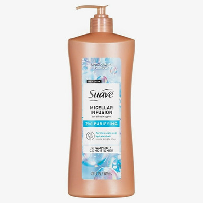 Suave Micellar Infusion 2-in-1 Purifying Shampoo+Conditioner Pump 28oz