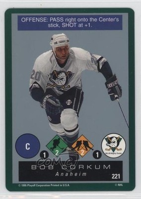 1995-96 Playoff One on One Challenge Bob Corkum #221 0f8