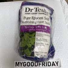 Dr Teal's Pure Epsom Salt Refreshing Foot Soak Cooling Peppermint 4lbs Achy Feet