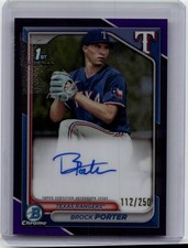 2024 Bowman #CPA-BP Brock Porter Chrome Prospects Autograph Purple /250