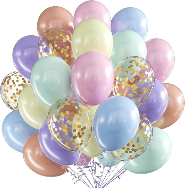 Luftballons Pastell 12 Zoll 60 StüCk Bunte Latex Helium Ballons FüR Party-image