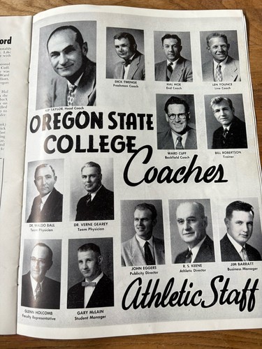Oregon Ducks vs. Oregon State Beavers 1954 Civil War college football program Ad - Picture 8 of 13