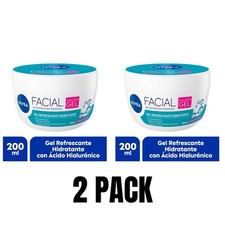 2X NIVEA Moisturizing Face Gel, Hydration Refreshing Smooth Skin 200ml/1 MEXICO