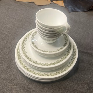 Vintage Corelle Crazy Daisy Spring Blossom 30 Piece Set Plates And Mugs