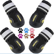 Dog Shoes for Large Dogs, Boots  Paw Protectors for Winter Snow, Black, Sz 5