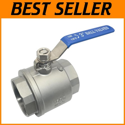 #ad Vinyl Handle 3quot; NPT SS Ball Valve Low Torque Operation $91.71