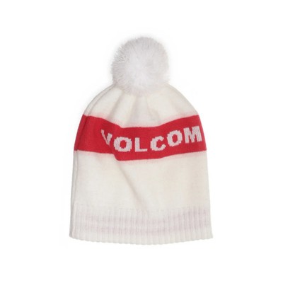 Genuine Volcom, Bommelmütze, Größe: ONE SIZE, Acryl, Weiß/Rot #oHr