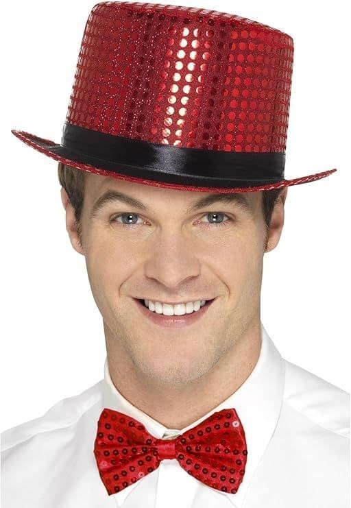 Adult Red Sequin Top Hat