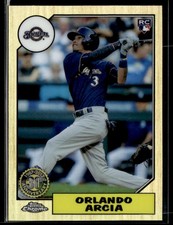 2017 Topps Chrome #87T-3 Orlando Arcia 1987 Topps Baseball Card 0603M