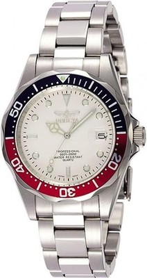 Invicta Herrenuhr Pro Diver silberfarbenes Zifferblatt Edelstahlarmband 8933 NEU