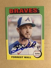 SIGNED 2024 FORREST WALL TOPPS HERITAGE RC ROOKIE CARD ATLANTA BRAVES MLB