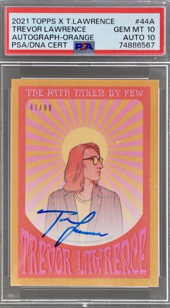 🔥🔥🔥RARE /99 TREVOR LAWRENCE TOPPS X ROOKIE AUTO PSA 10