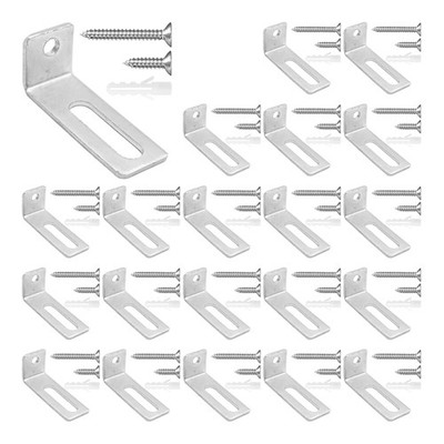 20 PCS Whiteboard Mounting Hardware Kits L-Shaped Brackets Screws Expansion