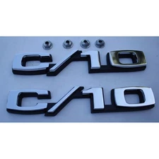 Fender Emblems C/10 With Fasteners Pair Chevrolet C10 1969-1970
