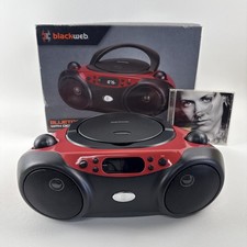 Blackweb Bluetooth CD Player Boombox Digital FM Radio Stereo 3.5mm CDRW Free CD