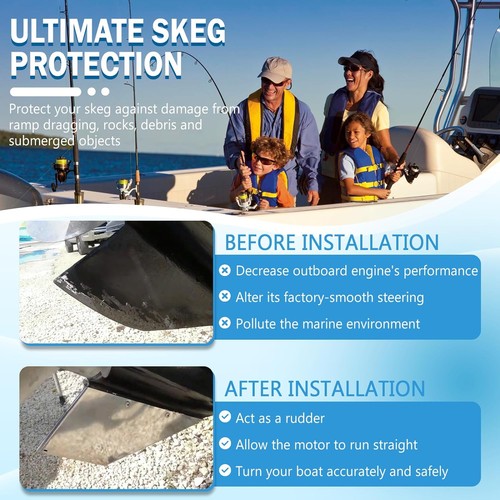 35-SS645 Skeg Guard Safe-Skeg Protector for Mercury Suzuki Yamaha Marine Engines - Foto 4 di 9
