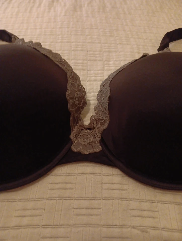 Sweet Nothings Women's Size 38DD Underwire Bra Black With Lace - Image 2 of 4