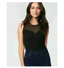 NWT PAIGE Sevilla Thong Bodysuit in Black SMALL