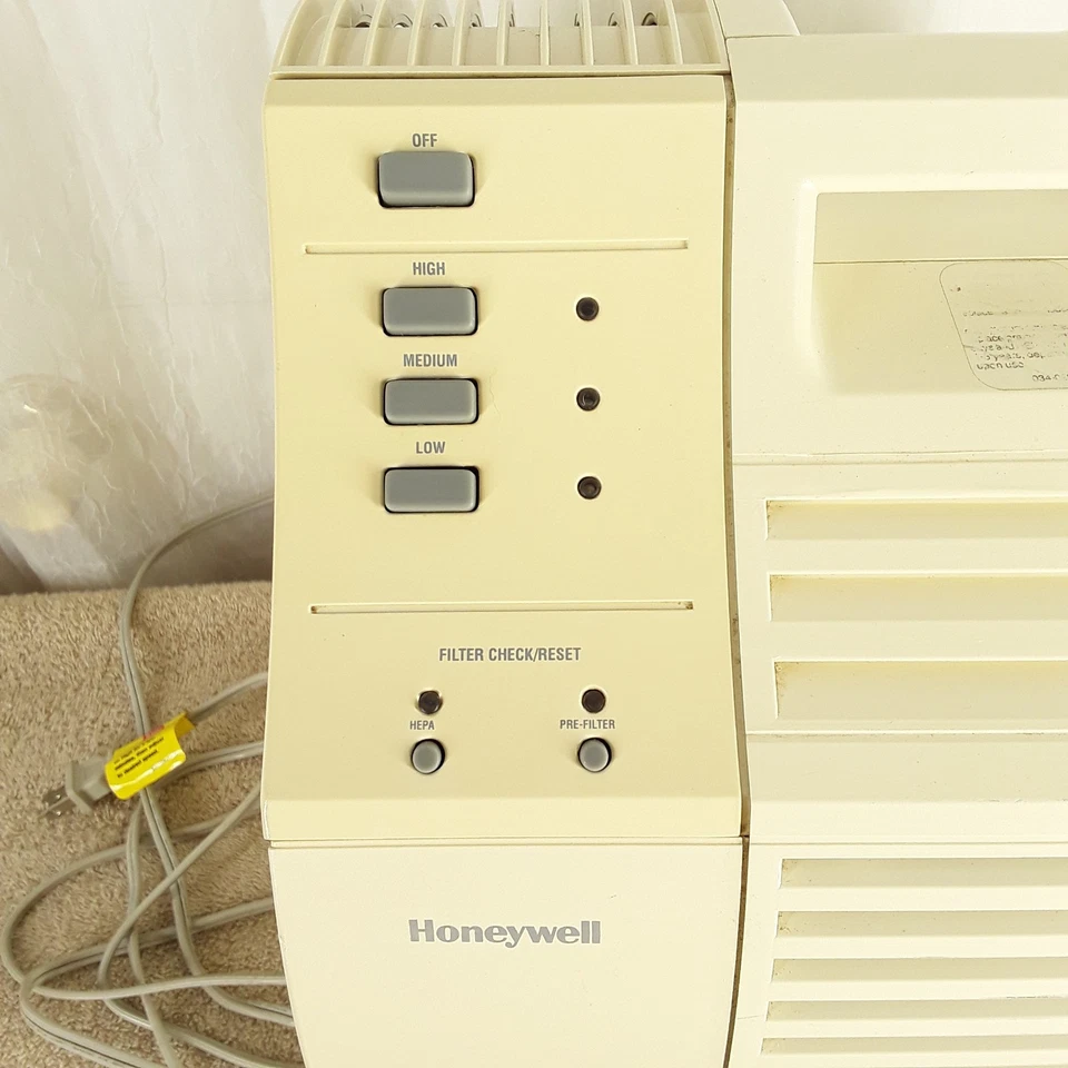 PROBADO Filtro Purificador de Aire Honeywell 17000, Off-White, Verdadero HEPA Filtro 3 Velocidades Foto 2 de 4