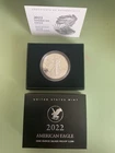 New Listing2022-W Proof $1 American Silver Eagle Box, OGP & COA