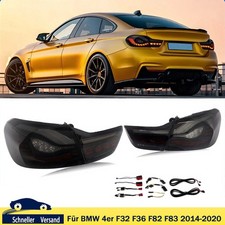 GTS Schwarz Lampen f&uuml;r 2014-20 BMW M4 4er F32 F33 F36 F82 F83 R&uuml;ckleuchten 4Pcs