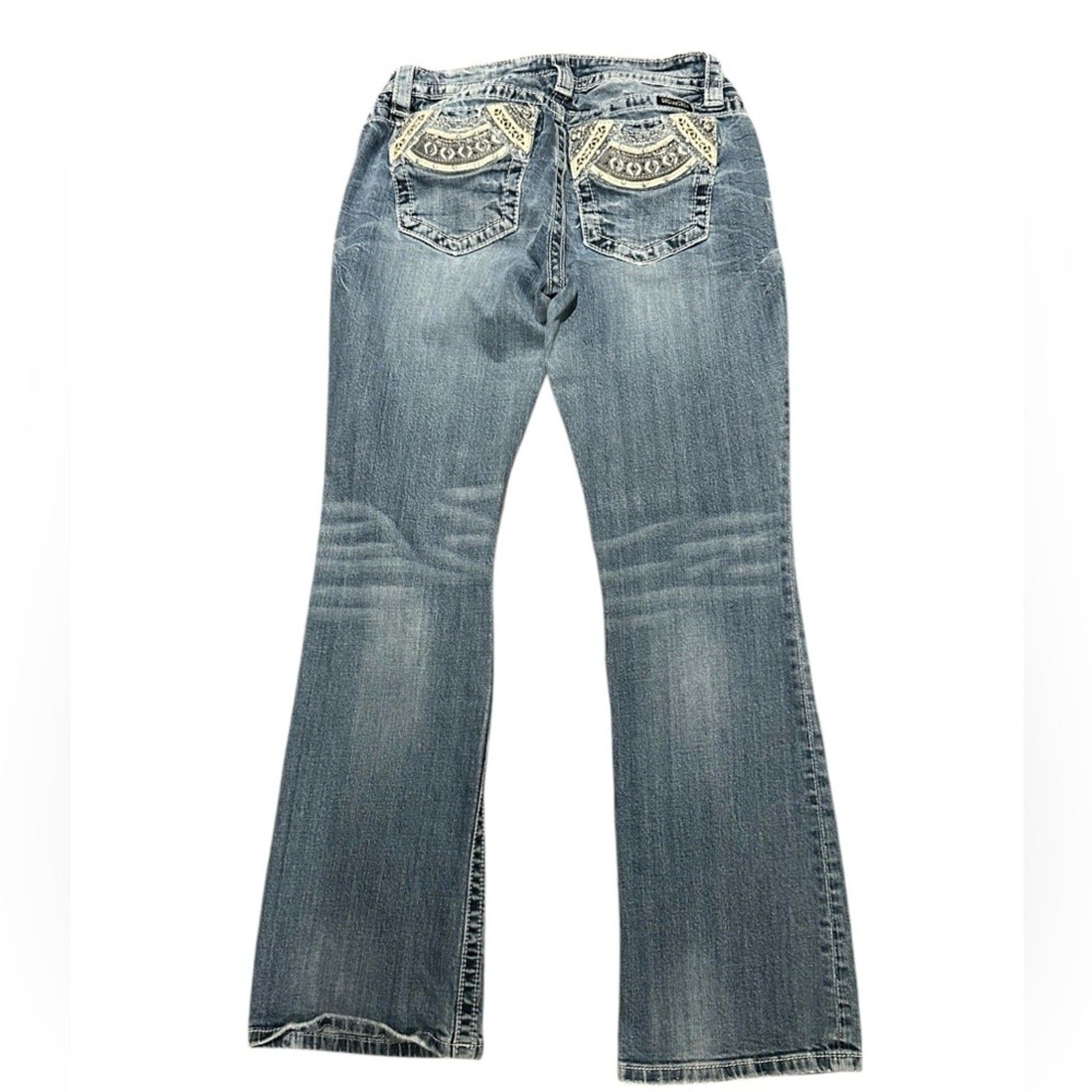 Miss Me Signature Womens Size 29 x 30 Embellished Pocket Jeans