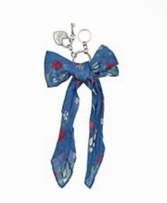 NWT Patricia Nash PARIS DENIM STRAWBERRY Bow Scarf HEART-LOCK Hang-Off Bag Charm