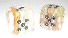 1.5" Onyx Dice Strength Stamina Luck Hand-Carved Stone