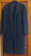 VTG Chaps Ralph Lauren Wool Cashmere Blend Overcoat 42R Gray Topcoat Italy