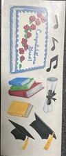  Creative Memories Stickers School Graduation Cake Music Notes Books Diploma Cap