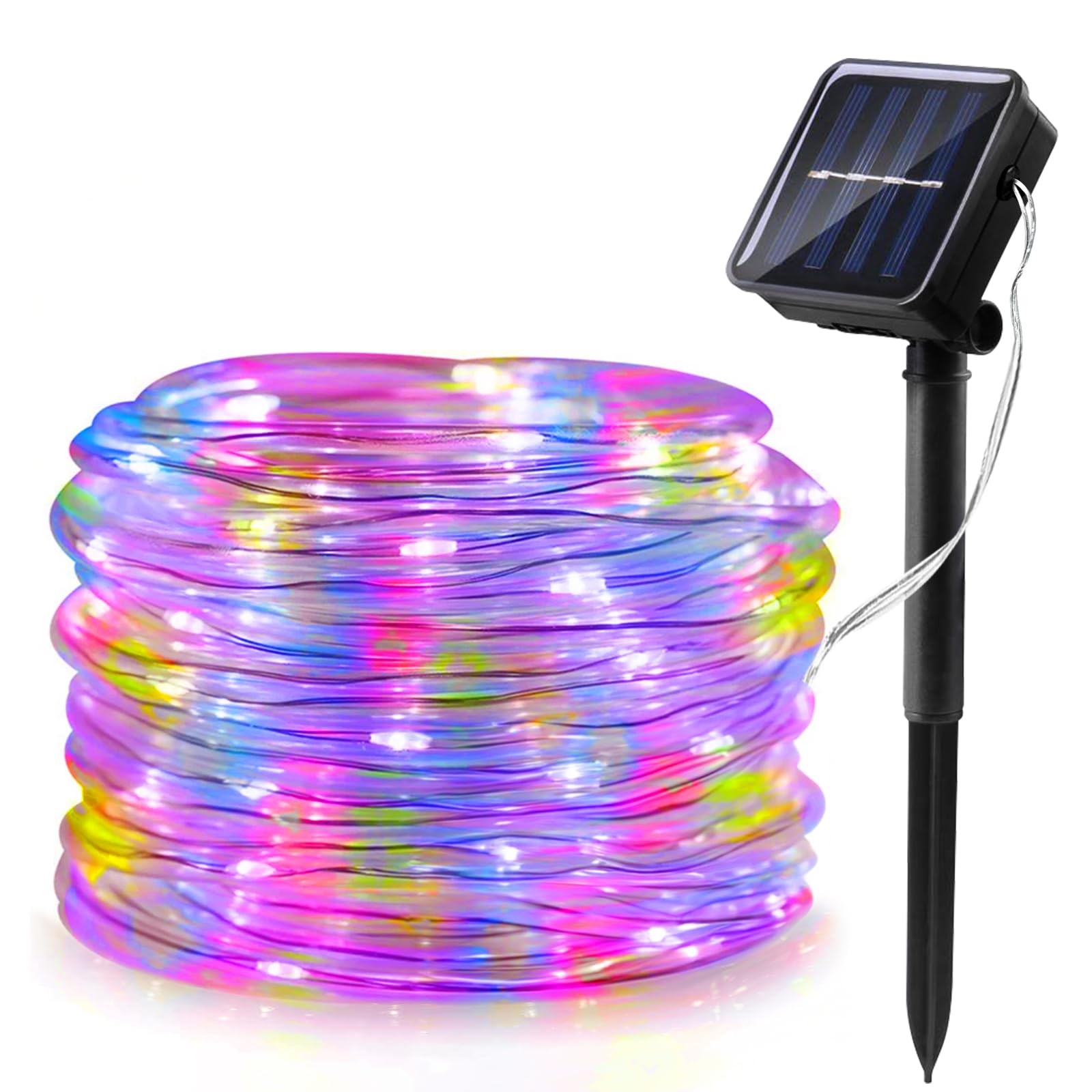 Guirlande solaire extérieure 12m étanche pour illuminer un jardin sans prise électrique