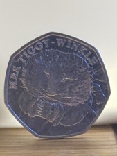 50 Pence 150th Anniversary - Birth of Beatrix Potter Mrs Tiggy Winkle 2017