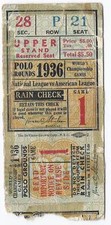 1936 World Series Ticket Stub Game 1 Yankees @ Giants DiMaggio's 1st WS GAME!