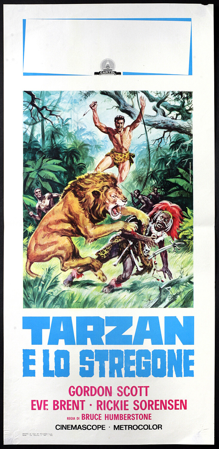 Locandina originale film Tarzan e lo stregone () - Regia di H. Bruce Humberstone