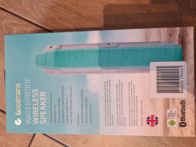 goodmans waterproof wireless speaker