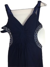 Grace Karin Women  s Royal Blue Prom Dress Formal Gown Rhinestones Open Sides