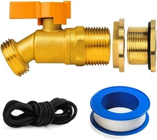 Water Spigot for Rain Barrel with bulkhead fitting - for outdoors, freeze proof