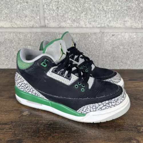 Nike Air Jordan 3 III Retro Pine Green Black 398614-030 Youth Shoes Size 6Y