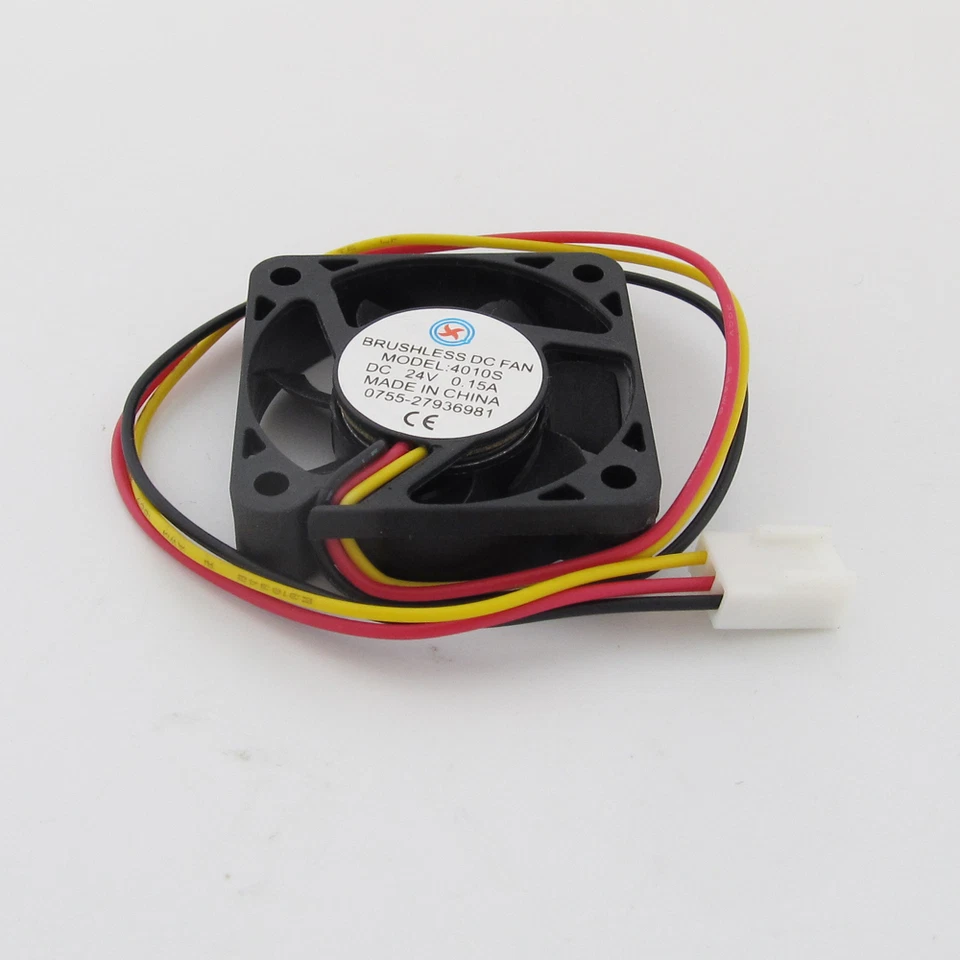 5pcs Brushless DC Cooling Fan 40x40x10mm 40mm 4010 7 blades 24V 3pin Connector - Image 3 of 4