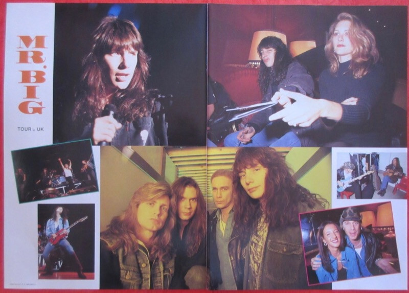 MR. BIG TOUR IN UK Eric Martin Billy Sheehan 1994 CLIPPING JAPAN IR 2F 4PAGE