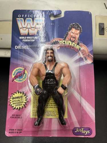 WWF JustToys Bend-Ems Series 1 Diesel WWE Kevin Na...