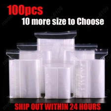 Clear Zip Seal Plastic Bags Jewelry Zipper Top Lock Reclosable Baggies 2 Mil 2ML