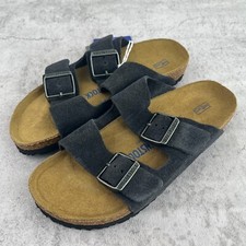 Birkenstock Arizona Velvet Gray Suede Leather Soft Footbed Sandals - Select Size