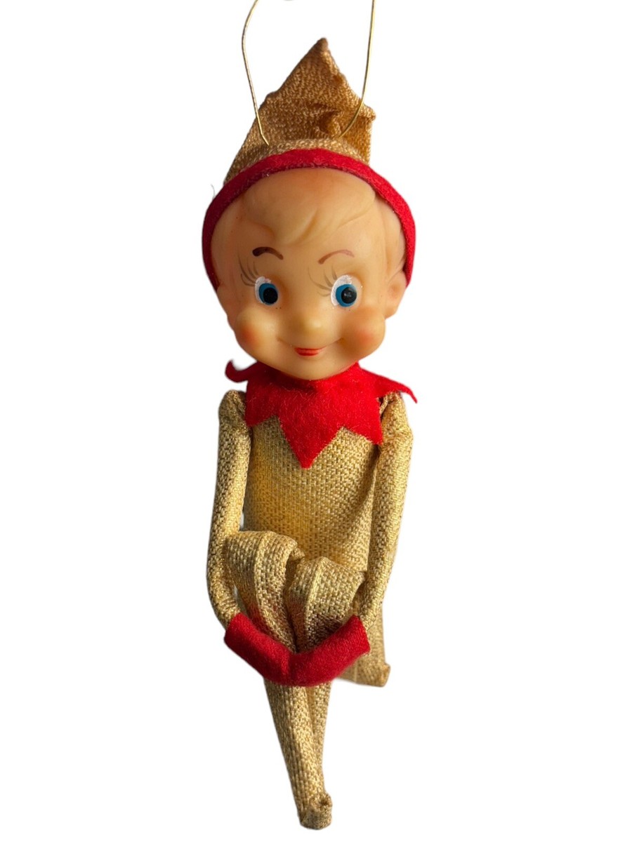 Vintage GOLD METALLIC Christmas Elf Knee Hugger JAPAN Overall 11